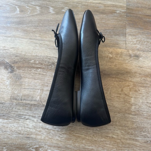 Madewell Womens The Anelise Ballet Flat Size 9.5 Black Bow NN901 Leather Slip On - Picture 6 of 10